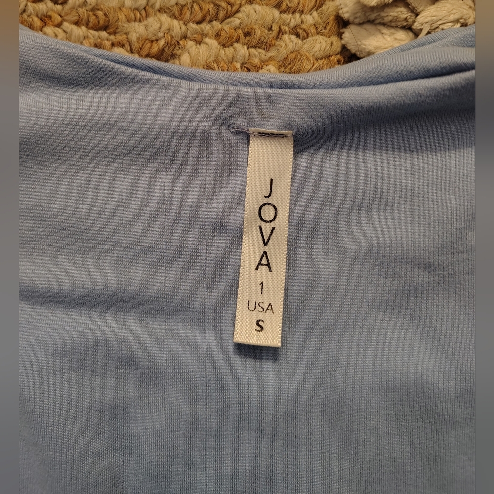 Light Blue Ruched Midi Dress - Picture 3 of 3